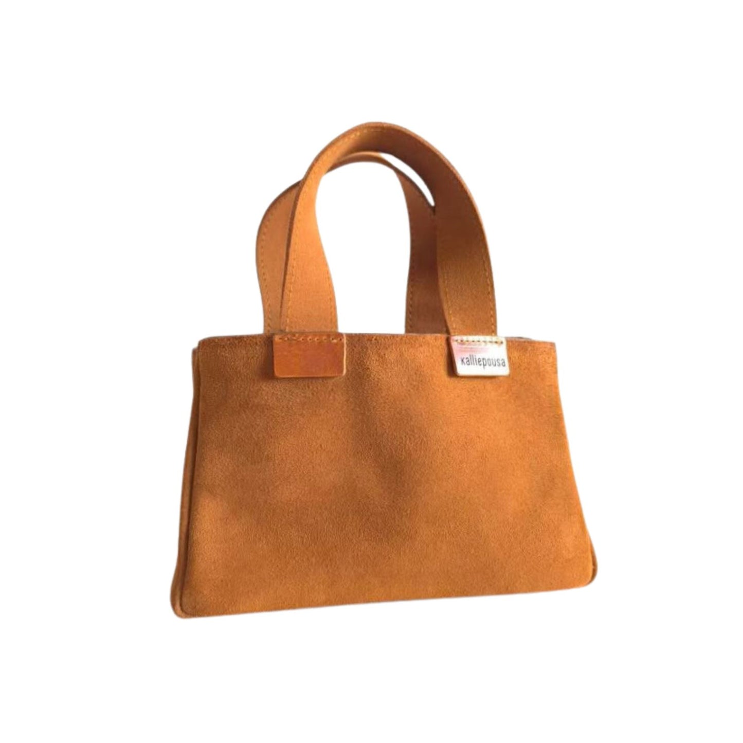 The Kalliepousa small tote in brown suede 